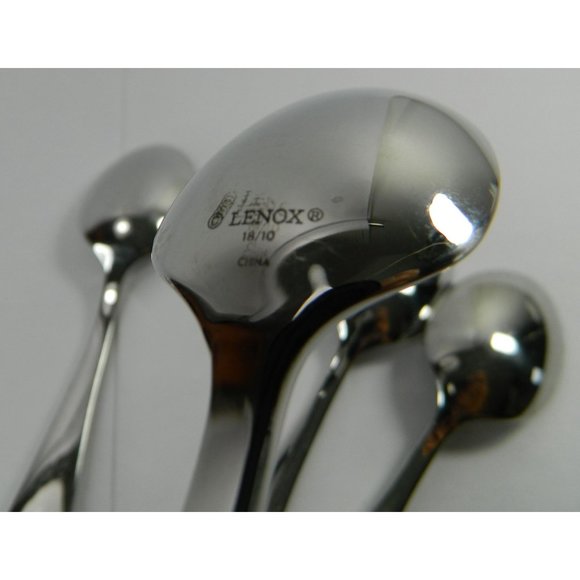 Lenox Butterfly Meadow 4 Soup Spoons Still Shiny! - Picture 6 of 8